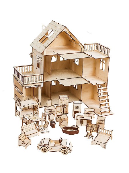 Чудо-Дом с мебелью и машиной, арт.: DHP002