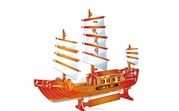 Корабль Джонка (цветной), арт.: PC045